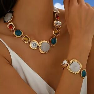 NEW Atelier Mosaic Gold Jewelry Set
